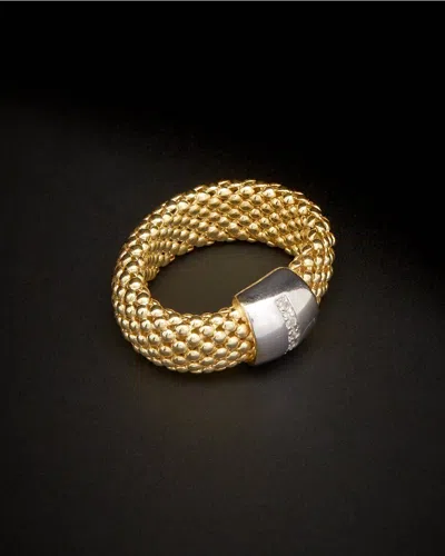 Meshmerise 18k Over Silver 0.05 Ct. Tw. Diamond Mesh Ring