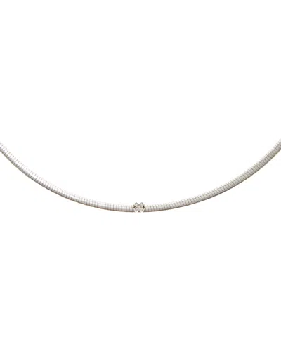 Meshmerise 18k Over Silver 0.05 Ct. Tw. Lab-grown Diamond Necklace