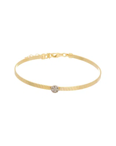 Meshmerise 18k Over Silver 0.06 Ct. Tw. Diamond Bangle