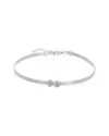 Meshmerise 18k Over Silver 0.06 Ct. Tw. Diamond Bangle