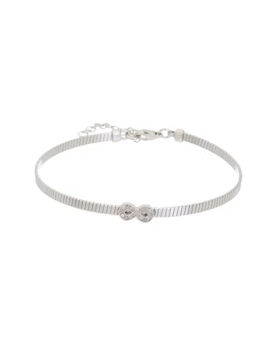 Meshmerise 18k Over Silver 0.06 Ct. Tw. Diamond Bangle