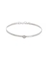 Meshmerise 18k Over Silver 0.06 Ct. Tw. Diamond Bangle