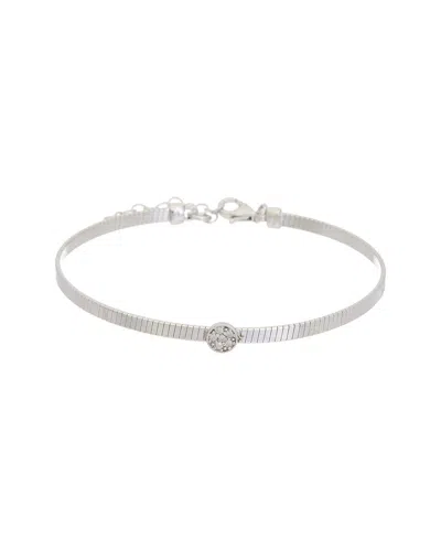 Meshmerise 18k Over Silver 0.06 Ct. Tw. Diamond Bangle