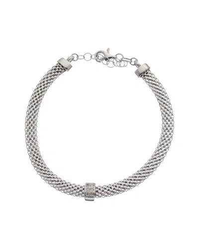 Meshmerise 18k Over Silver 0.06 Ct. Tw. Diamond Bracelet