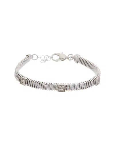 Meshmerise 18k Over Silver 0.06 Ct. Tw. Diamond Bracelet