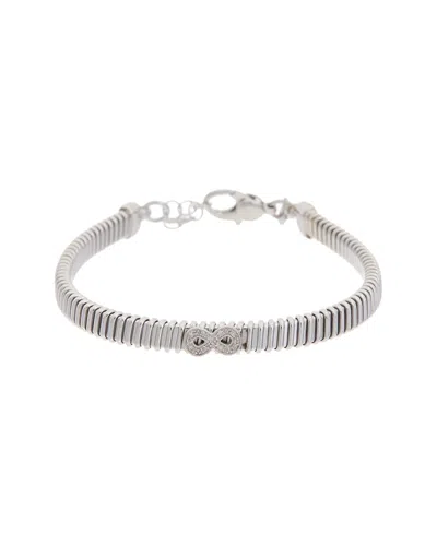 Meshmerise 18k Over Silver 0.06 Ct. Tw. Diamond Bracelet