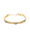 Meshmerise 18k Over Silver 0.06 Ct. Tw. Diamond Bracelet