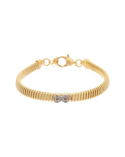Meshmerise 18k Over Silver 0.06 Ct. Tw. Diamond Bracelet