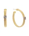 Meshmerise 18k Over Silver 0.06 Ct. Tw. Diamond Earrings