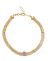 Meshmerise 18k Over Silver 0.07 Ct. Tw. Diamond Bracelet