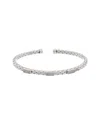 Meshmerise 18k Over Silver 0.08 Ct. Tw. Diamond Bangle Bracelet