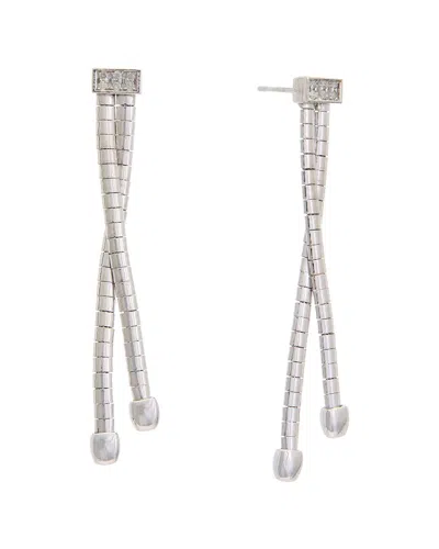 Meshmerise 18k Over Silver 0.08 Ct. Tw. Diamond Earrings