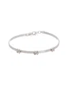 Meshmerise 18k Over Silver 0.09 Ct. Tw. Diamond Bangle