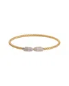 Meshmerise 18k Over Silver 0.1 Ct. Tw. Diamond Mesh Bangle Bracelet