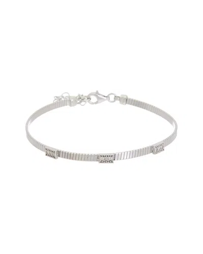 Meshmerise 18k Over Silver 0.10 Ct. Tw. Diamond Bangle