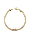 Meshmerise 18k Over Silver 0.10 Ct. Tw. Diamond Bangle