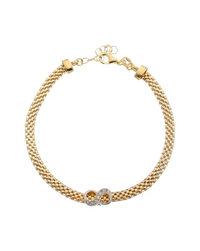 Meshmerise 18k Over Silver 0.10 Ct. Tw. Diamond Bangle