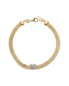 Meshmerise 18k Over Silver 0.10 Ct. Tw. Diamond Bangle