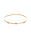 Meshmerise 18k Over Silver 0.10 Ct. Tw. Diamond Bangle