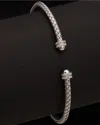 Meshmerise 18k Over Silver 0.10 Ct. Tw. Diamond Bangle Bracelet
