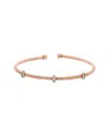 Meshmerise 18k Over Silver 0.10 Ct. Tw. Diamond Bangle Bracelet