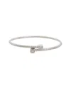 Meshmerise 18k Over Silver 0.10 Ct. Tw. Diamond Bangle Bracelet