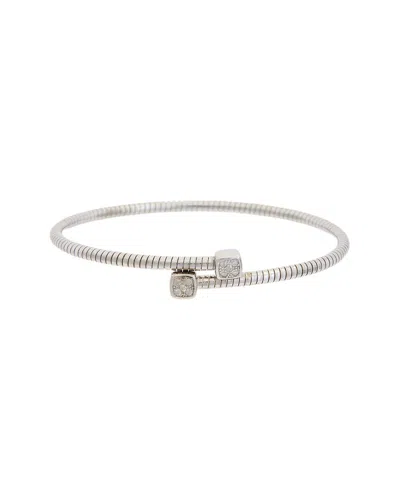 Meshmerise 18k Over Silver 0.10 Ct. Tw. Diamond Bangle Bracelet