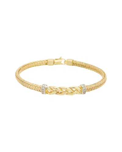 Meshmerise 18k Over Silver 0.10 Ct. Tw. Diamond Bracelet