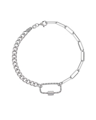 Meshmerise 18k Over Silver 0.10 Ct. Tw. Diamond Bracelet