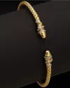 Meshmerise 18k Over Silver 0.12 Ct. Tw. Diamond Bangle Bracelet