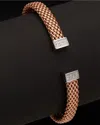 Meshmerise 18k Over Silver 0.12 Ct. Tw. Diamond Bangle Bracelet