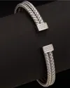 Meshmerise 18k Over Silver 0.12 Ct. Tw. Diamond Bangle Bracelet