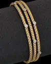 Meshmerise 18k Over Silver 0.12 Ct. Tw. Diamond Bracelet