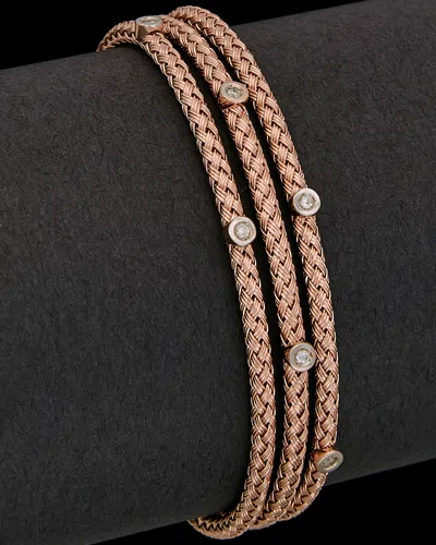 Meshmerise 18k Over Silver 0.12 Ct. Tw. Diamond Bracelet