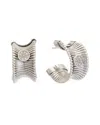 Meshmerise 18k Over Silver 0.12 Ct. Tw. Diamond Earrings