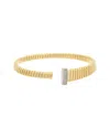 Meshmerise 18k Over Silver 0.12 Ct. Tw. Diamond Goose Bangle Bracelet