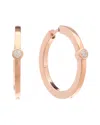 Meshmerise 18k Over Silver 0.12 Ct. Tw. Diamond Hoops