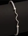 Meshmerise 18k Over Silver 0.13 Ct. Tw. Diamond Bangle Bracelet