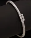 Meshmerise 18k Over Silver 0.15 Ct. Tw. Diamond Bangle Bracelet