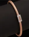 Meshmerise 18k Over Silver 0.15 Ct. Tw. Diamond Bangle Bracelet