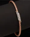Meshmerise 18k Over Silver 0.15 Ct. Tw. Diamond Bangle Bracelet
