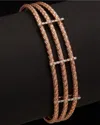 Meshmerise 18k Over Silver 0.15 Ct. Tw. Diamond Bangle Bracelet