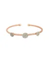 Meshmerise 18k Over Silver 0.15 Ct. Tw. Diamond Bracelet