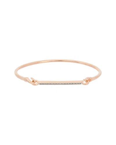 MESHMERISE 18K OVER SILVER 0.15 CT. TW. DIAMOND CUFF BANGLE BRACELET