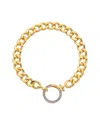 Meshmerise 18k Over Silver 0.15 Ct. Tw. Diamond Curb Chain Bracelet