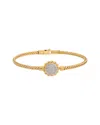 Meshmerise 18k Over Silver 0.15 Ct. Tw. Diamond Mesh Bangle Bracelet