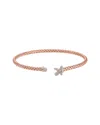 Meshmerise 18k Over Silver 0.15 Ct. Tw. Diamond Mesh Bangle Bracelet