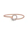 Meshmerise 18k Over Silver 0.15 Ct. Tw. Diamond Mesh Bangle Bracelet