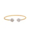 Meshmerise 18k Over Silver 0.15 Ct. Tw. Diamond Mesh Bangle Bracelet