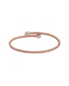 Meshmerise 18k Over Silver 0.15 Ct. Tw. Diamond Mesh Bangle Bracelet